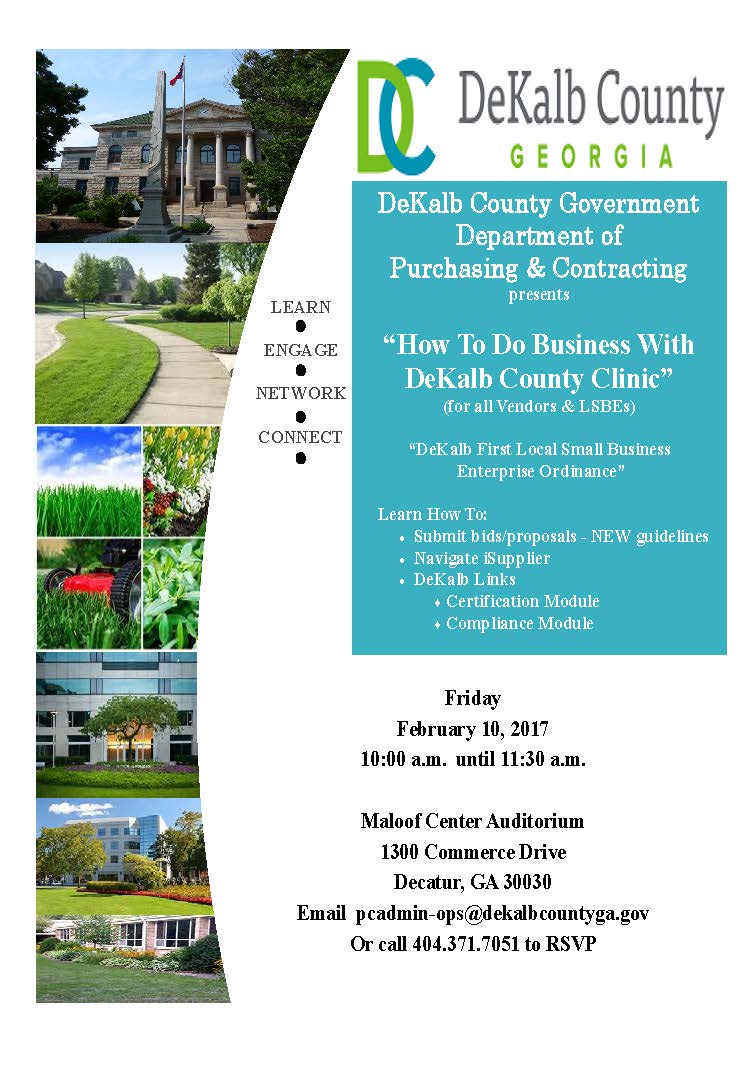 How To Do Business With DeKalb County Clinic DeKalb County GA